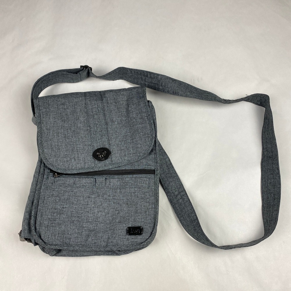 Lug Moped Purse Womens Heathered Grey Crossbody Shoulder Day Bag